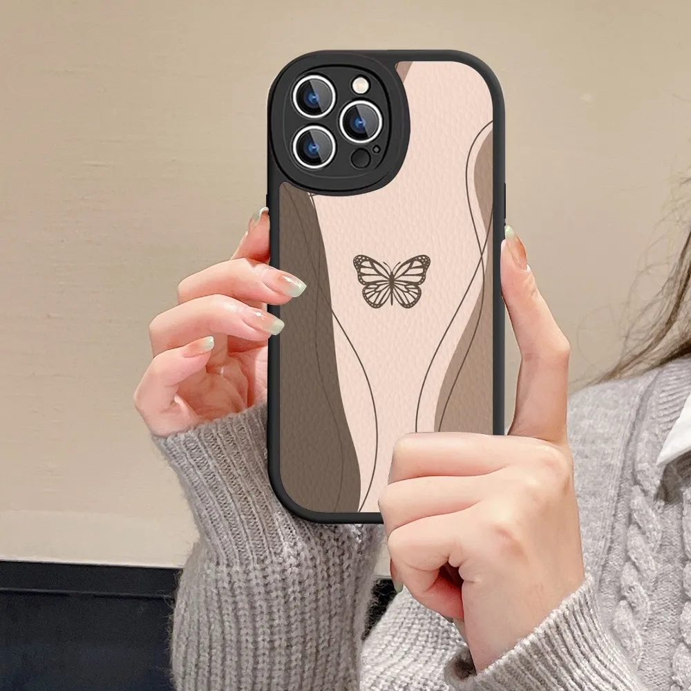 Abstract Geometry Phone Case Hard Leather For iPhone 14 13 12 Mini 11 14 Pro Max Xs X Xr 7 8 Plus 6 6s