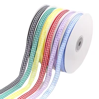 5 yards pack 10mm 15mm lattice plaid ribbons bow ribbon gift wrapping polyester ribbon handmade diy accessories