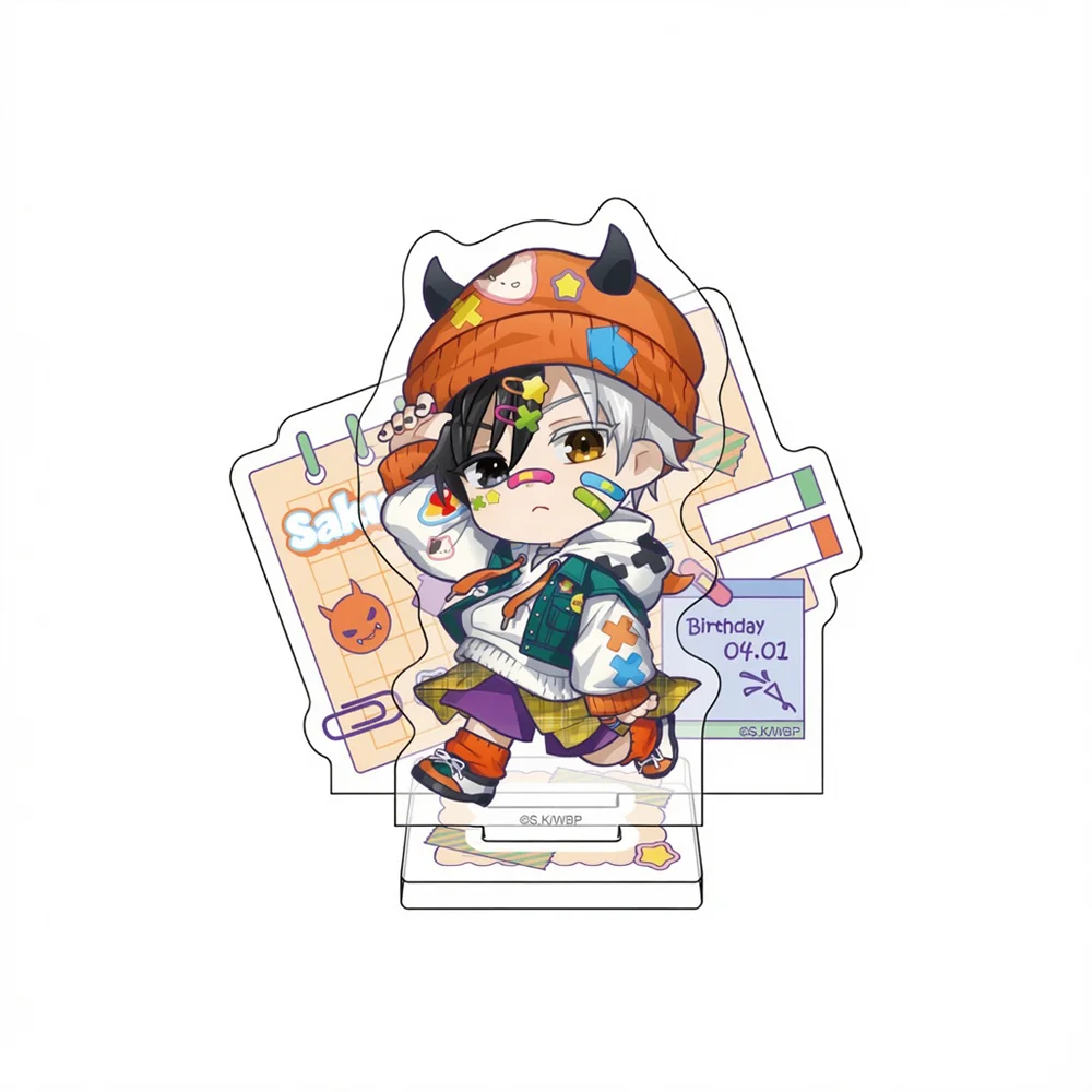 Фото Брелок-подставка WIND BREAKER Chibi Hoodie Ver 10CM, двусторонний акриловый, аниме-фигурка Харука Сакура, Хадзиме Умемия, декор для стола №2