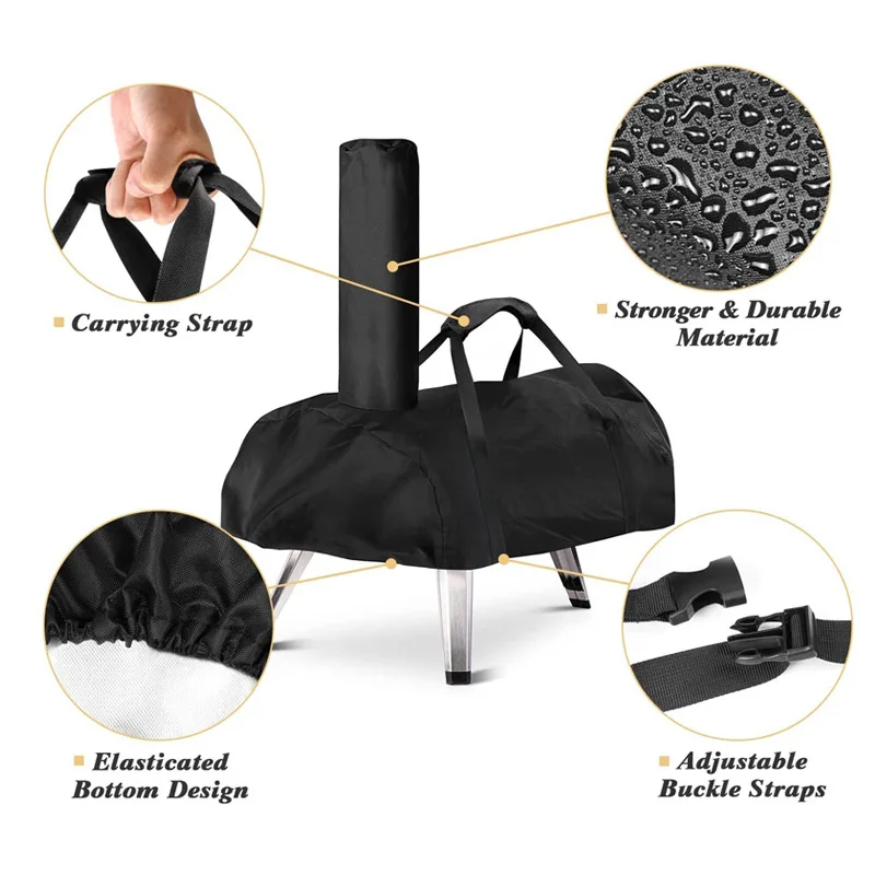 

210D Oxford Cloth Pizza Oven Cover Portable Oven Dust Cover Pizza Oven Rain and Sun Protection Cover