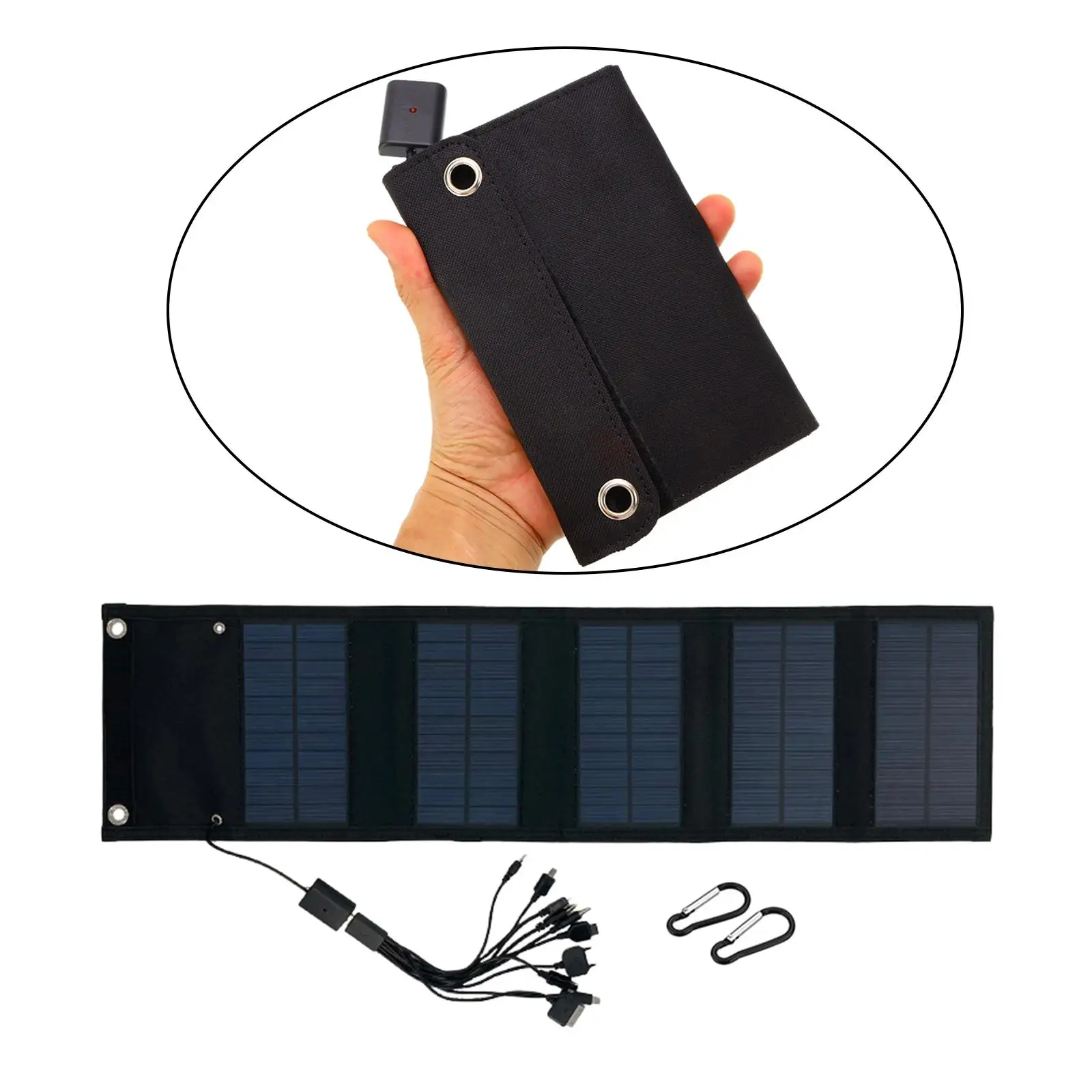 

Solar Charger Solar Foldable Portable for Outdoor Camping Hiking Smartphones
