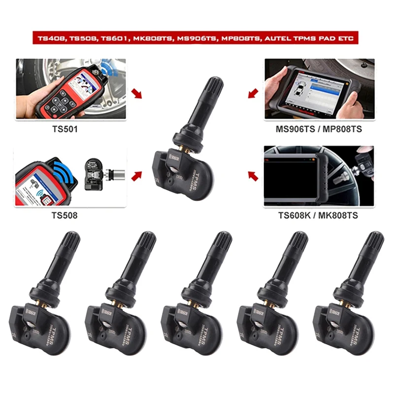 Фото 20 шт. программируемый датчик давления в шинах TPMS для Autel TS408 TS508 ITS600 433 МГц 315 МГц 2 в 1 система сенсорного монитора MX №3