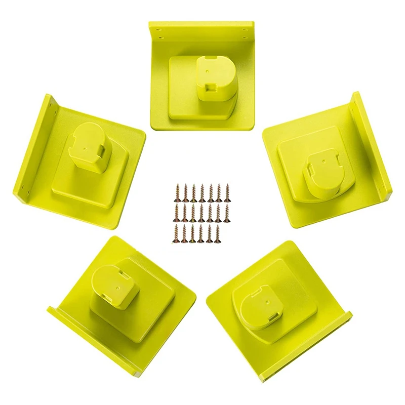 

5 Packs Tool Holder Dock Mount For Ryobi 18V Drill Tools Holder, Hanger(Lot Of 5,Green)