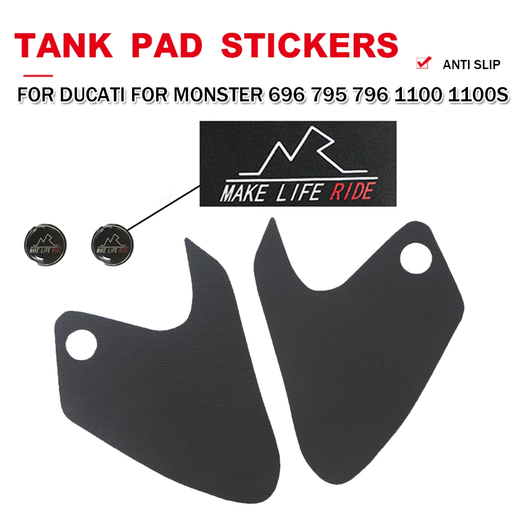 

Наклейка для мотоцикла Ducati, Monster 696, 795, 796, 1100, 1100S, ПВХ, противоскользящая накладка на топливный бак, боковая газовая накладка на колено, наклей...