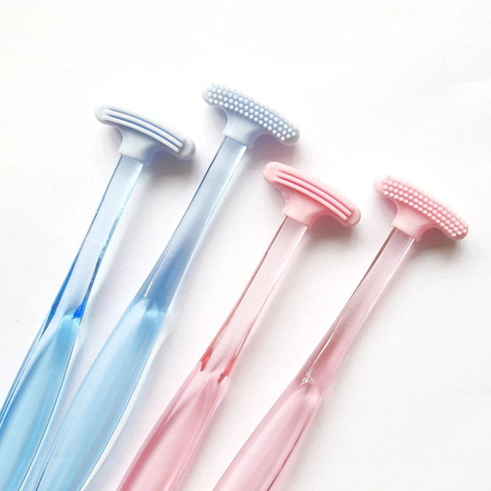 

Soft Silicone Tongue Brush Cleaning Toothbrush Mouth Fresh Breath Scraping Hygiene Coating Scraper Brush Oral Health Care Tool