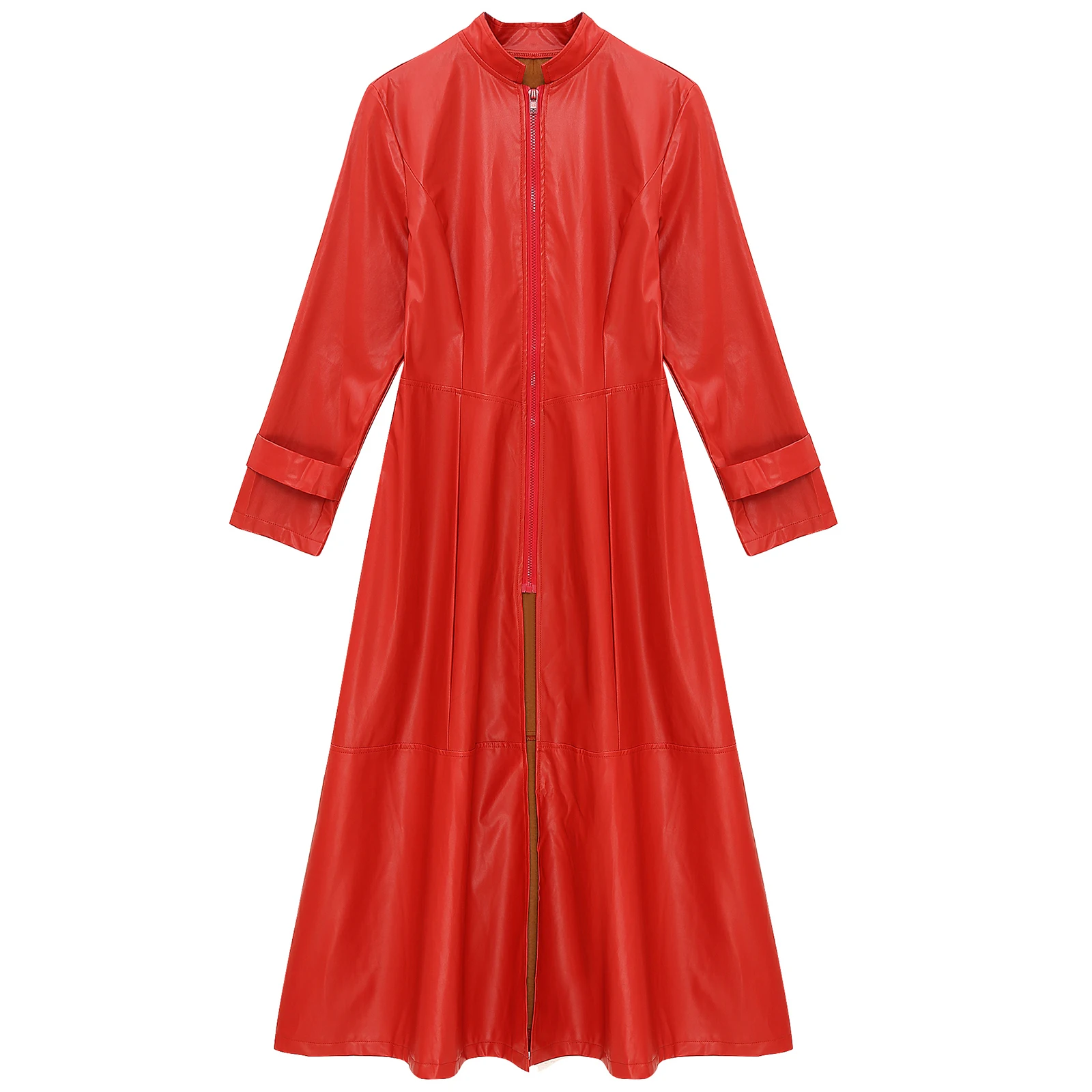 Мужской Тренч из искусственной кожи в стиле стимпанк длинное пальто с