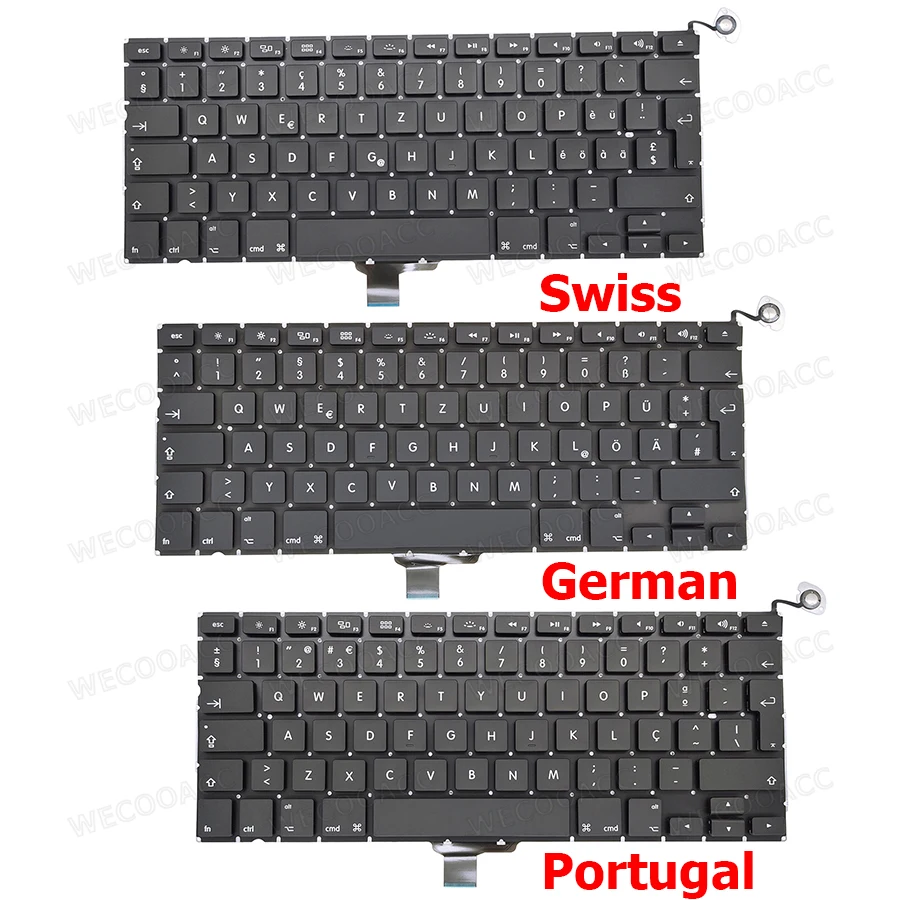 Новая сменная клавиатура для Macbook Pro 13 &quotA1278 английская испанская французская