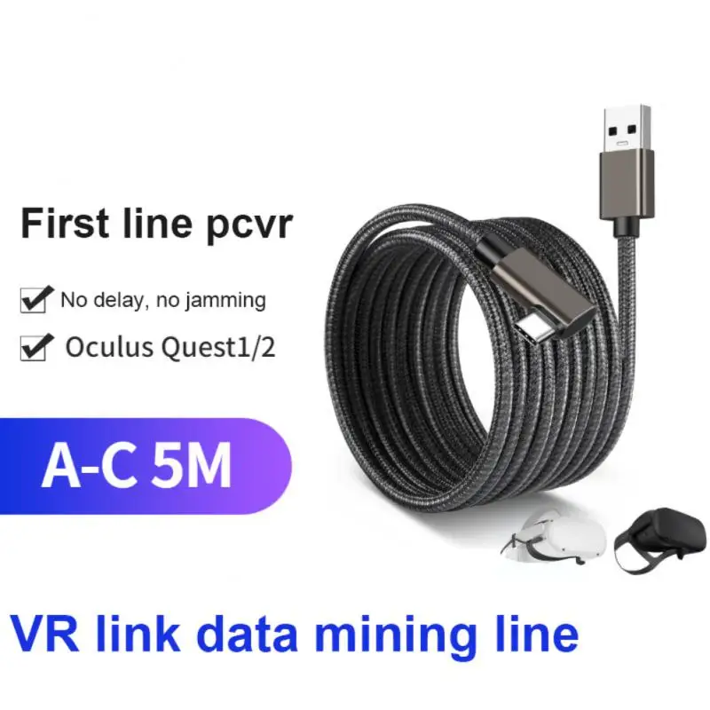 

3/5M Charger Cable For Oculus Quest 1/2 Link Headset USB 3.1 Type C Data Line Transfer Type-C To USB-A Cord VR Accessories 2022