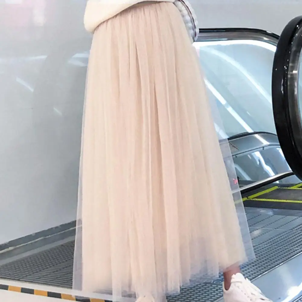 

Women Skirt Solid Color Casual Skirt Women Summer Casual Long Skirt