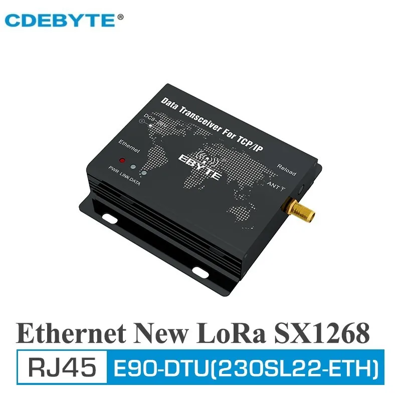SX1268 RJ45 Ethernet New LoRa Wireless Modem 230MHz Ethernet Transparent Transmission Module E90-DTU(230SL22-ETH)