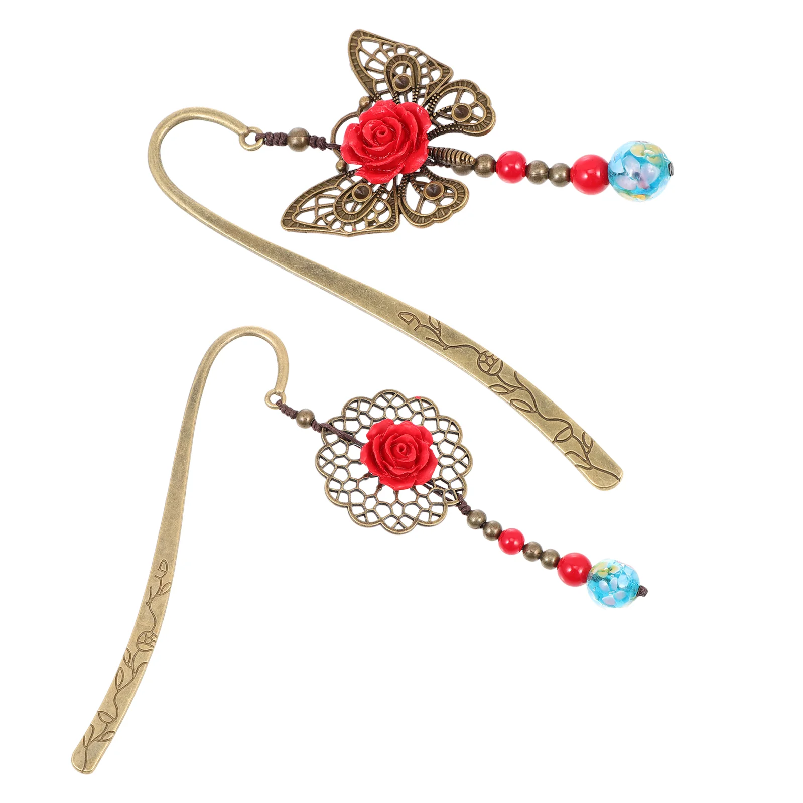 

Bookmark Bookmarks Page Vintage Markers Reading Book Retro Metal Flower Highlight Teachers Feng Gifts Marker Antique Chinese