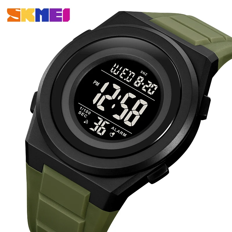 

SKMEI New Japan Digital movement Back Light Sport Watches Mens Countdown Wristwatch 5Bar Waterproof Calendar Clock reloj hombre