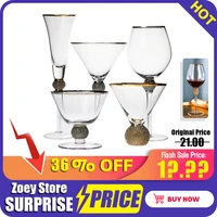 creative glass tall wine glass cocktail glass champagne glass drink pour glass bar supplies glass wine glass whiskey glass
