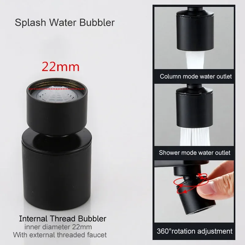 

Черный поворотный аэратор для смесителя 2 режима