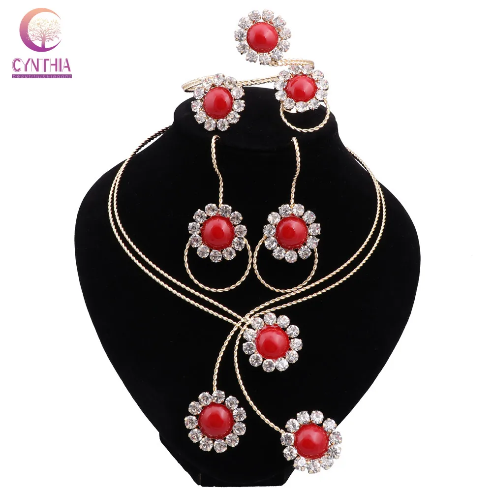 Ювелирные наборы CYNTHIA из Дубая в арабском стиле золотого цвета женские