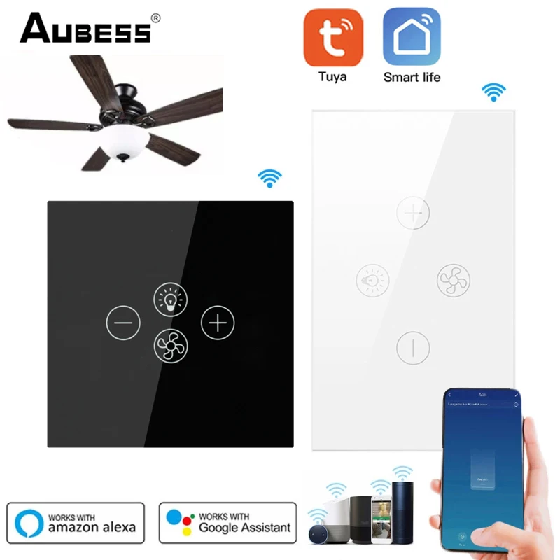 Умный светильник ель Aubess с Wi-Fi выключатель для потолочного вентилятора лампы