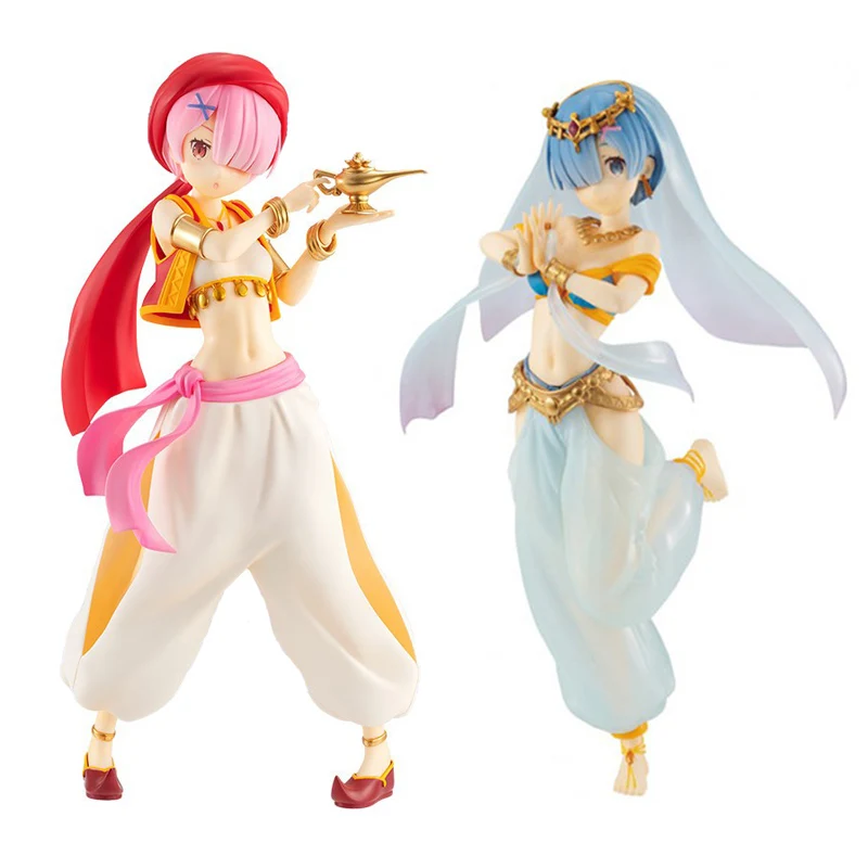 

20CM Arabian Rem Ram Anime Re: Life In A Different World From Zero Figure Exotic Sexy Standing Static Collection Toys Gift Doll