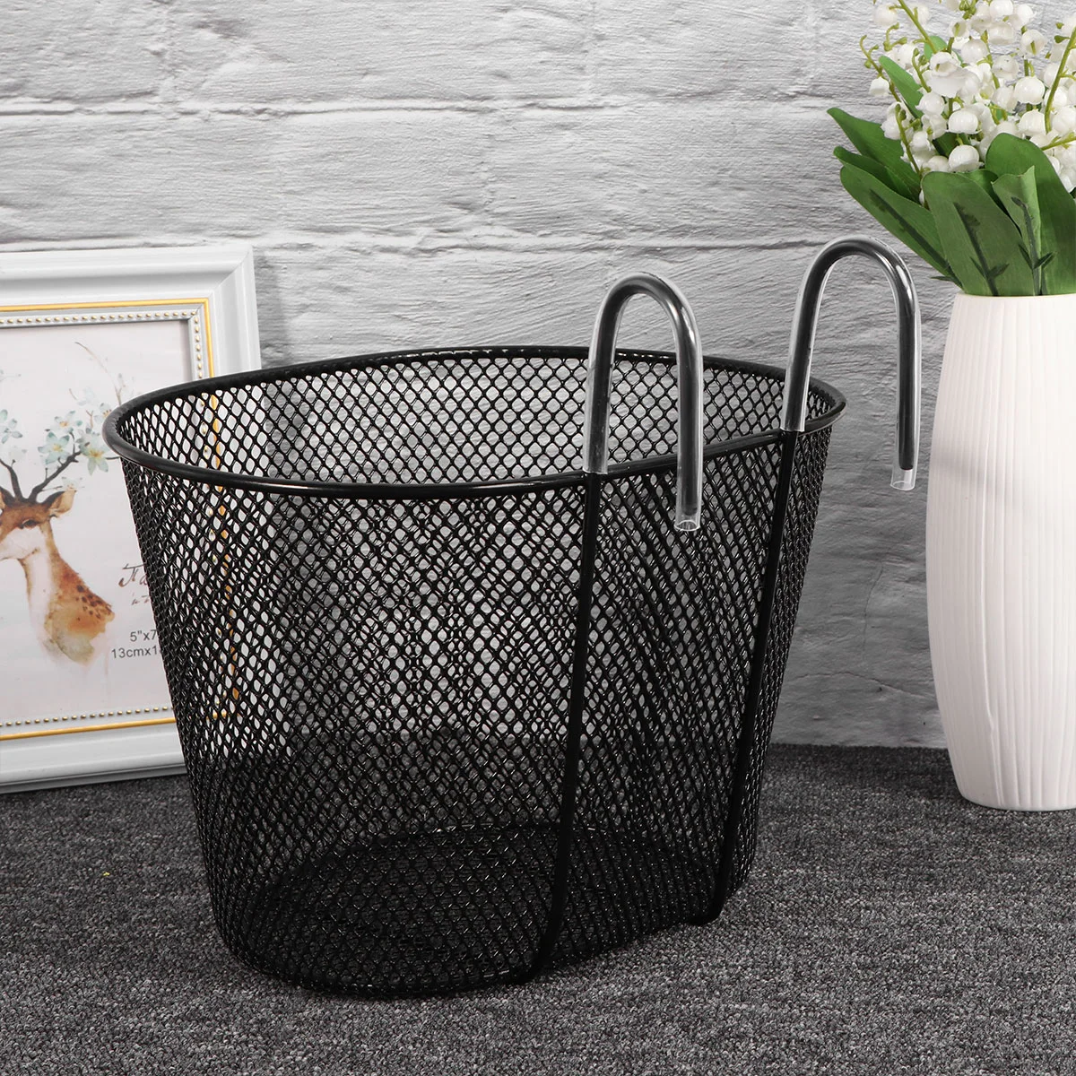 

Basket Bike Storage Handlebarfront Rear Mountain Bicyclel Irongirls Kidswireandholderwomen White Cup Waterproof Dog Blue Beach