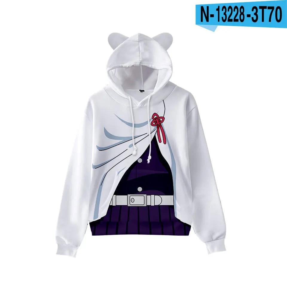 

Модные толстовки y2k с 3D принтом, толстовка с капюшоном для мальчиков и девочек с кошачьими ушками, толстовка с капюшоном, Осень-зима, топы для подростков