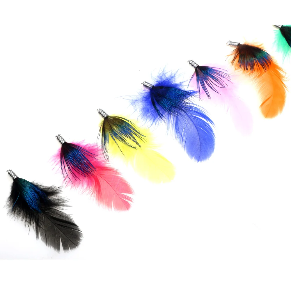 

8pcs/batch 7cm colorful natural feather tassel pendant DIY for making women necklace earrings jewelry charm new 2022