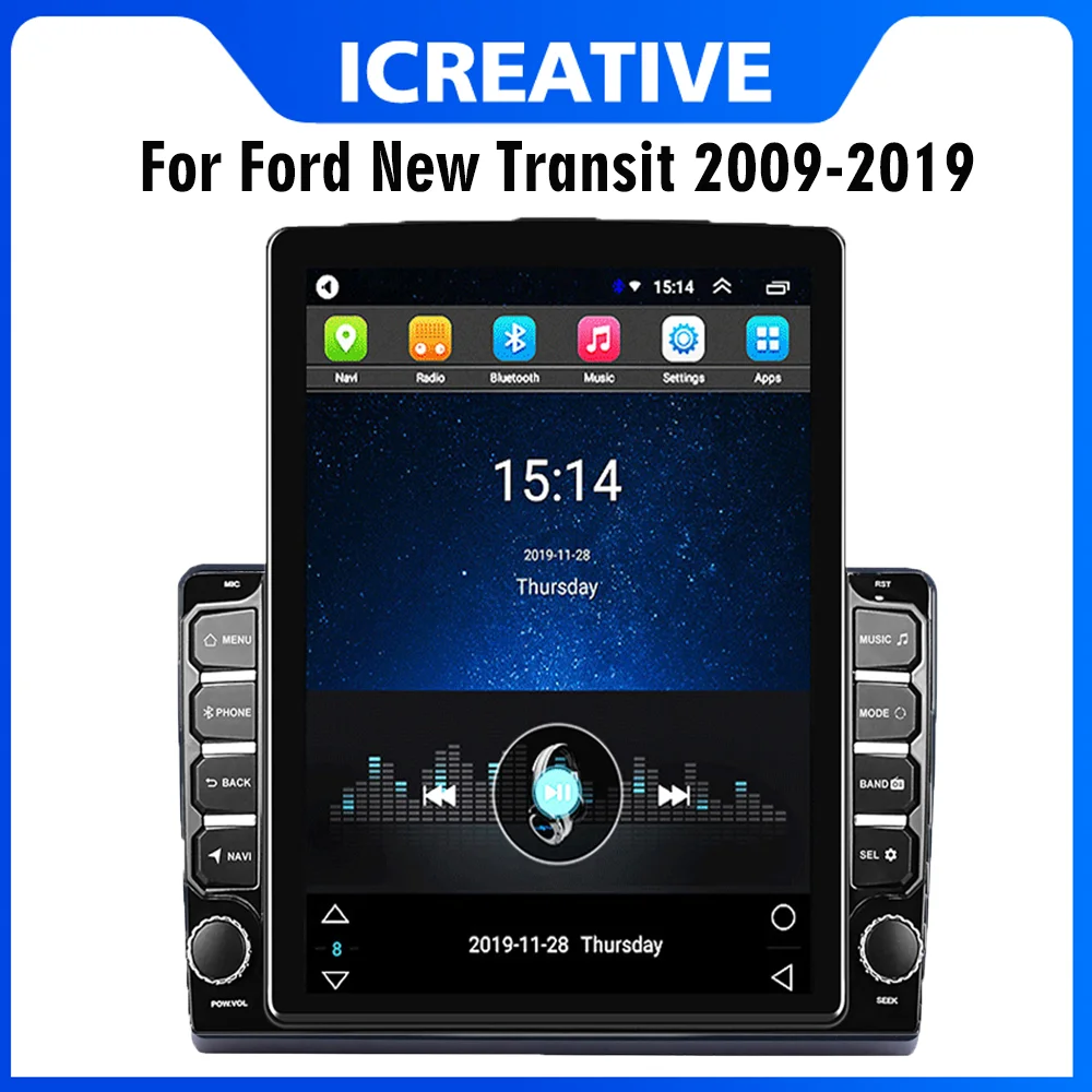 

2 Din 9.7" Tesla Screen Car Multimedia Player 4G Carplay For Ford Transit 2009-2019 GPS Navigator Android Autoradio Stereo