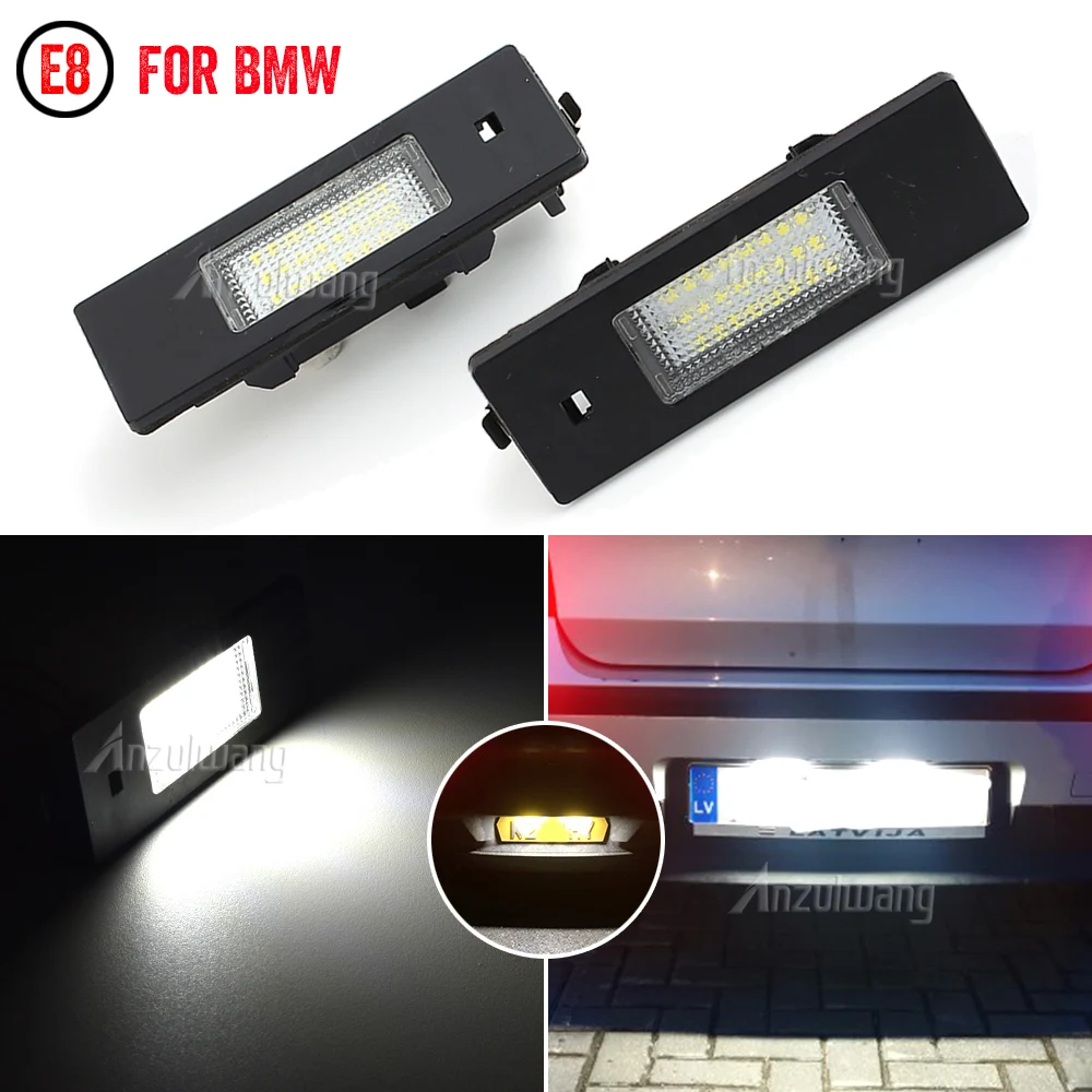 2X Car Rear 18 LED SMD License Number Plate Light Lamp 6000K For Peugeot 106 207 307 308 For CITROEN C3 C4 C5 C6 C8