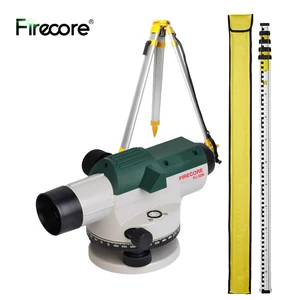 Автоматический Оптический уровень FIRECORE 32X, высокоточный выравнивающий инструмент для измерения расстояния, угла обзора 5 м , линейка + штатив 1,6 м