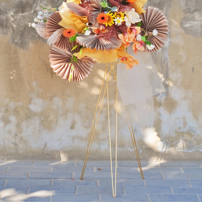 Золотистый металлический Цветочный штатив PEANDIM Цветочная композиция Свадебный