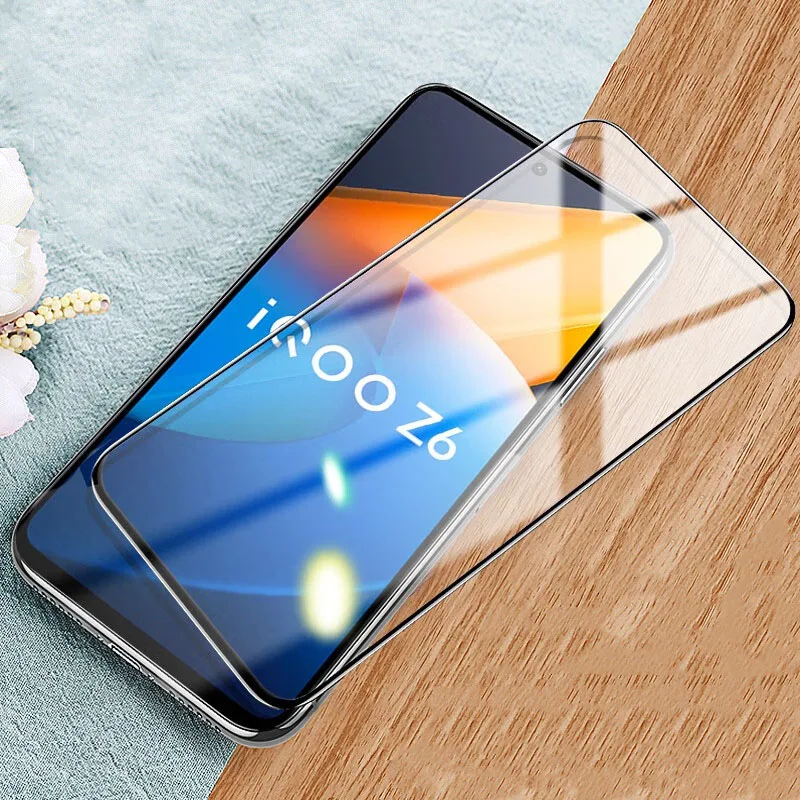 2.5D Закаленное стекло для VIVO iQOO Z6 6,64 iqooz6 защита для экрана для Vivo iQOO Z6x z6 x полное покрытие защитное стекло твердость 9H