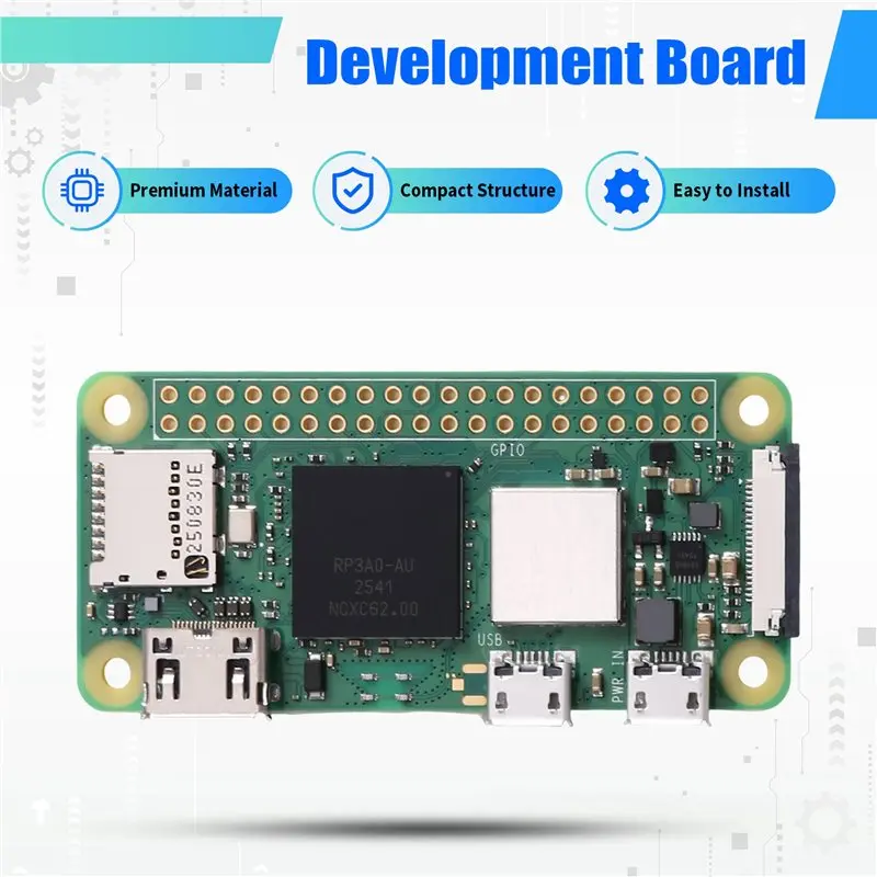 Фото Плата разработки B50B для Raspberry Pi Zero 2 W, 64-битный процессор Cortex-A53, 512 МБ памяти, Bluetooth BLE/Wi-Fi 2.4 ГГц №4