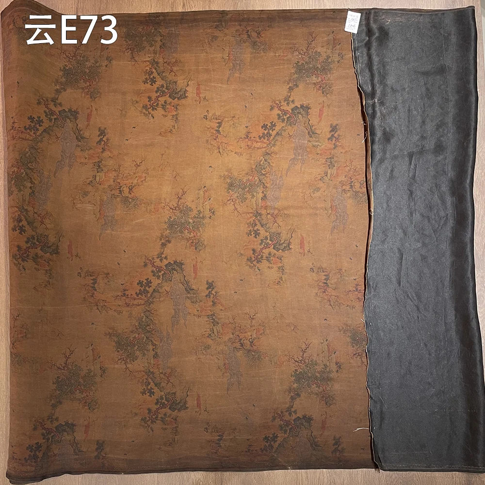 

High-End Heavy Buttercup Silk High-Grade Printed Silk Authentic Yarn Fabric Silk Fabric