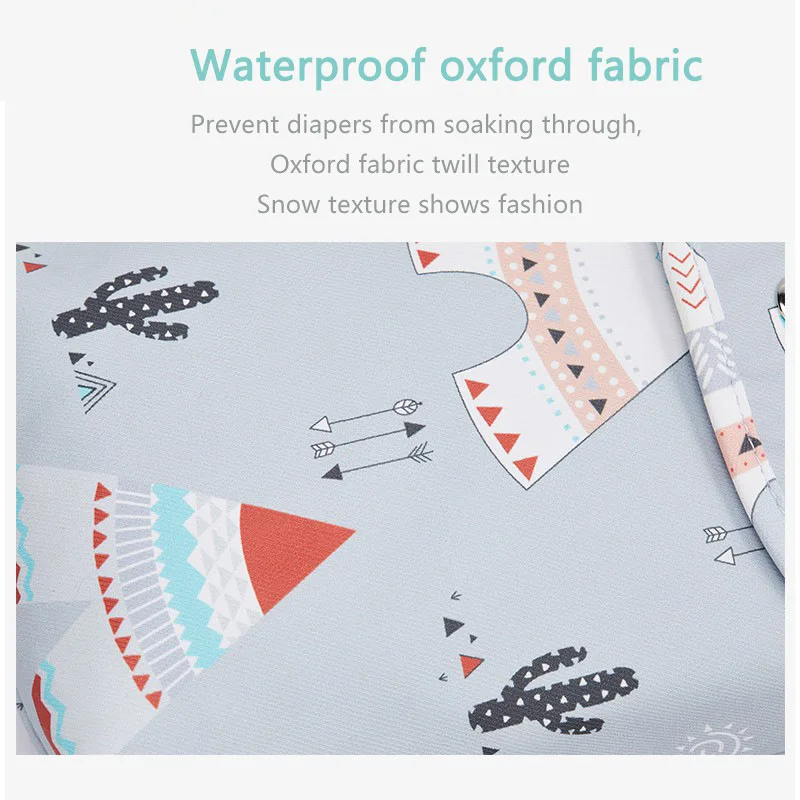 New Waterproof and Reusable Baby Diaper Bag Baby Handbag Large Capacity Mommy Diaper Storage Bag Carrying Bag for Going Out