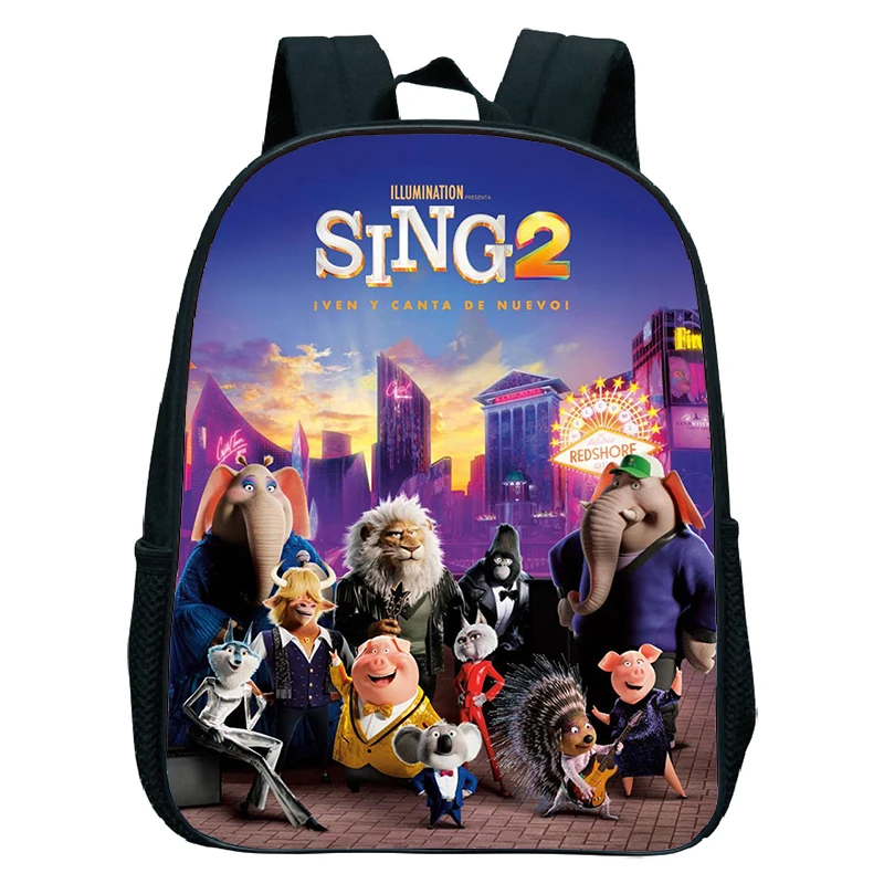 Горячий фильм Sing 2 школьные сумки 12 дюймов легкий детский рюкзак для девочек и