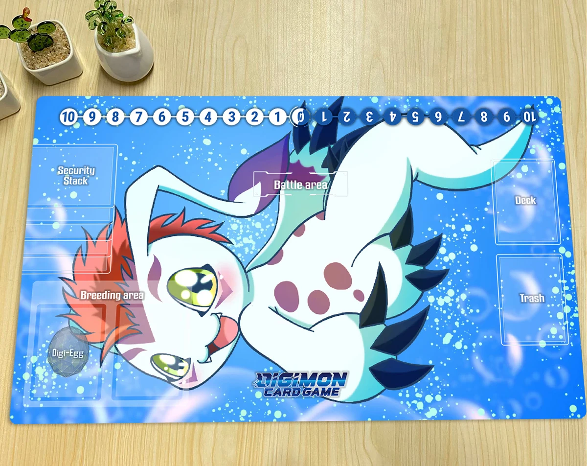 

Игровой коврик Digimon Gomamon DTCG, игровой коврик для настольных игр, игровые аксессуары и сумка в подарок