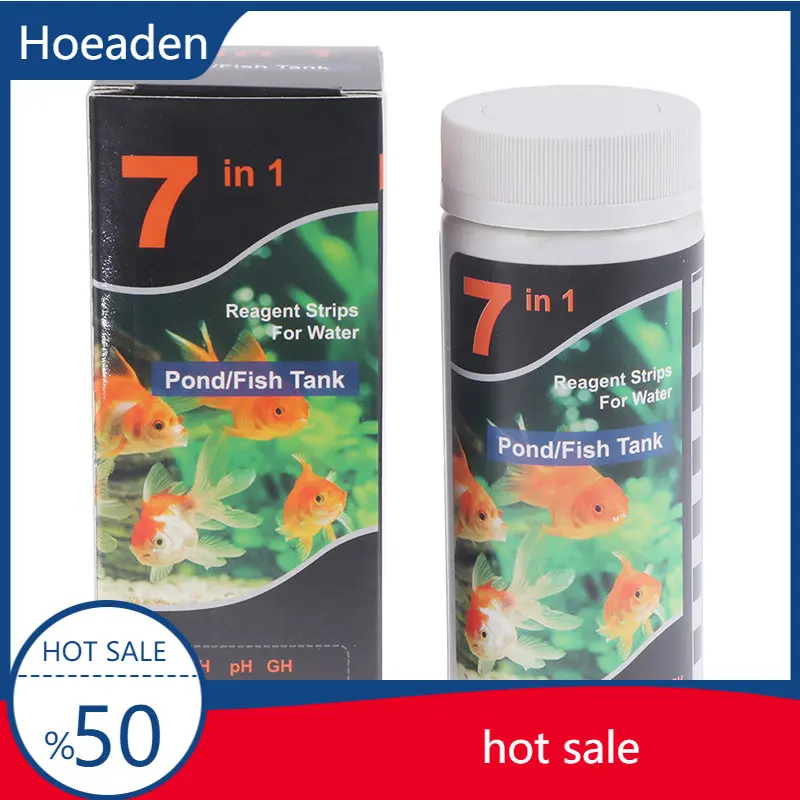 

1Pc 7in1 Aquarium Testing Kit for Freshwater Saltwater Pond Test Strips for Fish Tank Testing For Fresh And Salt Water