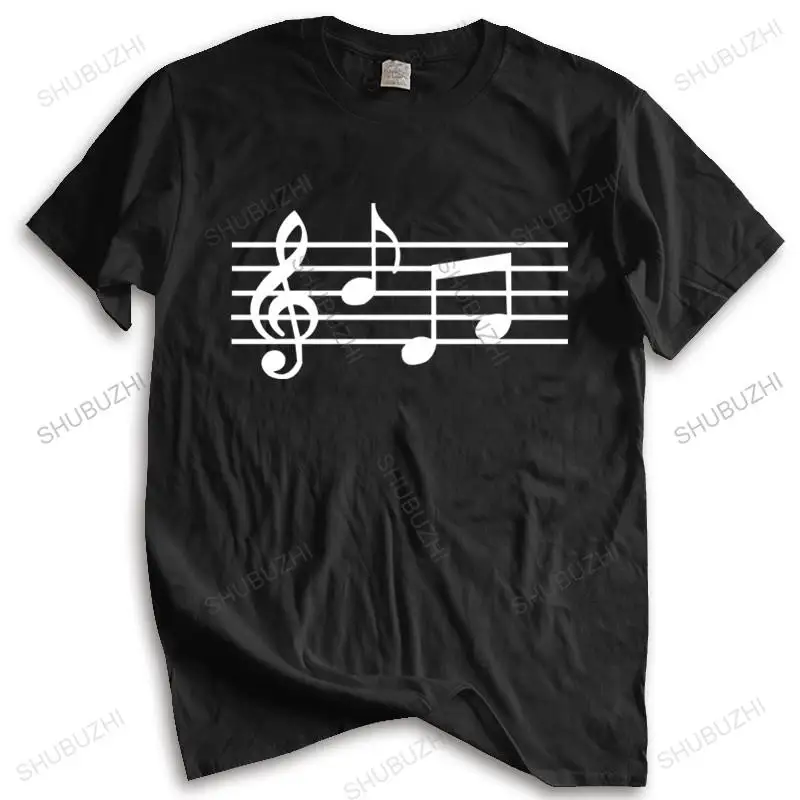 

Men Cotton T Shirt Summer Brand Tshirt MUSIC NOTES rock jazz guitar christmas birthday present Top Tees Mens Tshirt