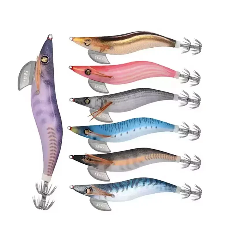 21г 3 5 # Японская Egi Sutte деревянная приманка для рыбалки с креветками джиг-крючок