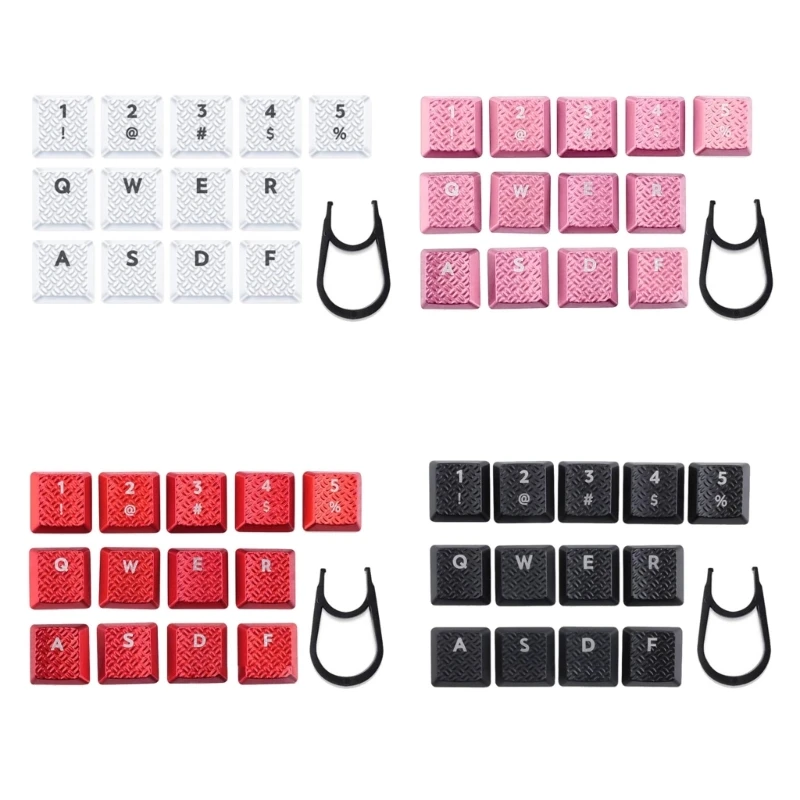 

DIY Keyboard Keycaps 13pcs ABS Backlit Keycap with Texture Non-slip Cover Suitable for Gaming Mechanical Dropship