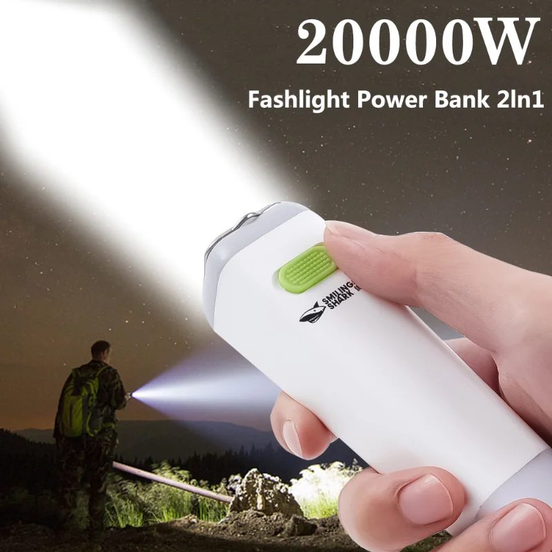

Portable Mini LED High Light Flashlight 2 In 1 Waterproof Ultra Bright Torch Outdoor Camping Lamp USB Rechargeable Powerful Lamp