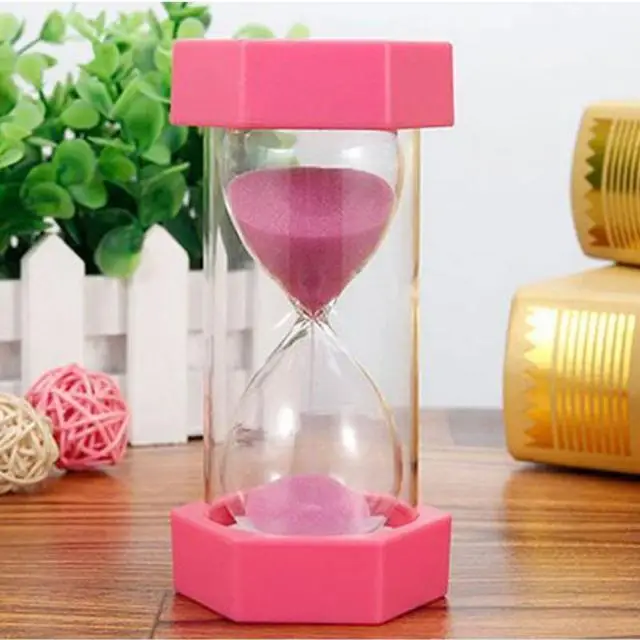 

Pink Sand Timer Hourglass Sand Watch Clock Plastic Sandglass Timing Shower Home Decor for Kids Gifts 5 15 20 30 45 60 Minutes