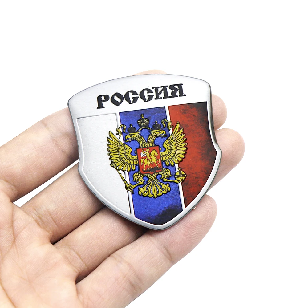 

3D алюминиевая эмблема России, флаг, значок на корпус багажника, крыло, боковое окно, декоративная наклейка, модные аксессуары для автомобиля