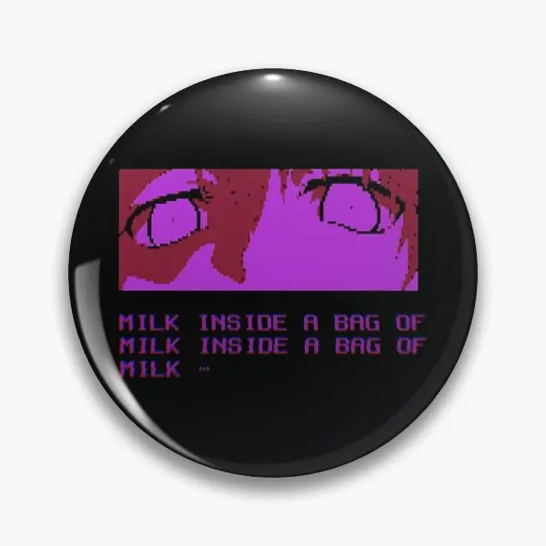 Молочко внутри пакета молока O мягкая пуговица заколка для лацкана ювелирные