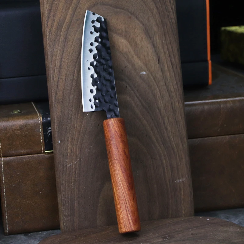 Маленький кухонный нож с зернистой структурой из нержавеющей стали для резки