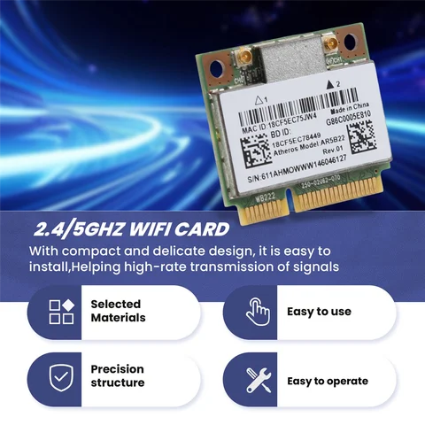 AR5B22 2,4/5 ГГц двухдиапазонная Wifi карта 802.11Ac для Lenovo Y400 Y500