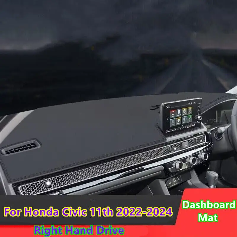 Кожаный защитный коврик для приборной панели Honda Civic 11th 2022-2024