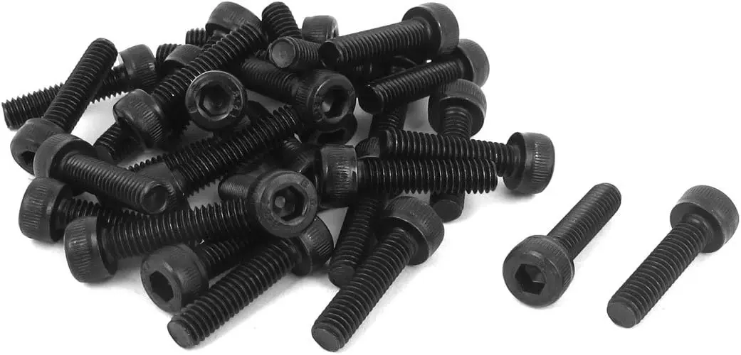 

Keszoox M4 x 16mm 12.9 Alloy Steel Hex Socket Head Cap Screws Bolt Black 30pcs