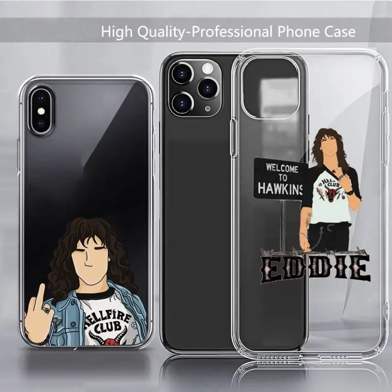 

Eddie munson Hellfire Club Phone Case Transparent soft For iphone 11 13 12 14 x xs xr pro max mini