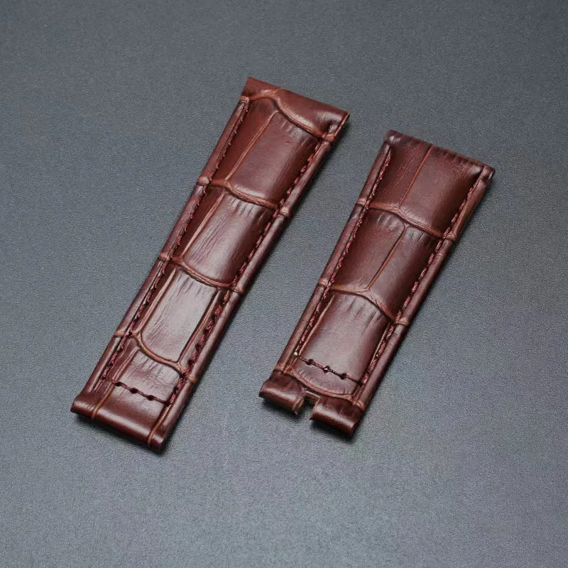 

Leather watch strap ADAPTS to Dittona belt Black brown men 20mm