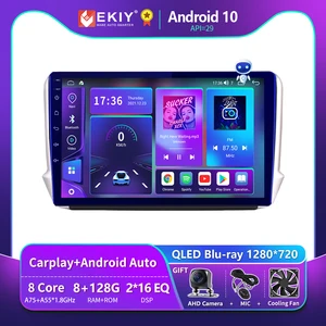 EKIY T900 Android 10 автомобильное радио для Peugeot 2008 208 серии 2012-2018 Мультимедиа Видео плеер навигация GPS Carplay No 2Din DVD