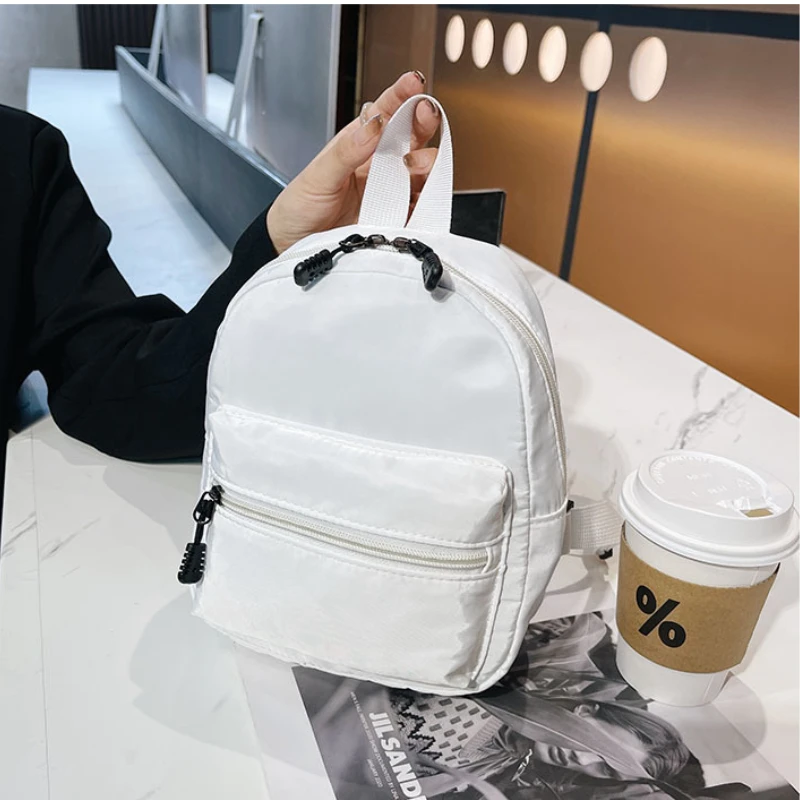 

Student Small Backpack For Girls Women School Rucksack Female Backpacks Nylon Teen Сумка Bags 2022 White Casual Mini Bag Trend